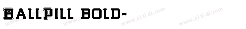 BallPill bold字体转换